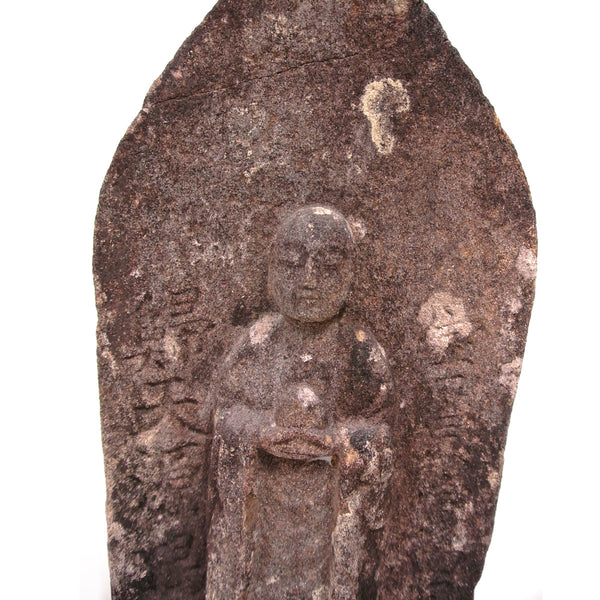 Japanese Edo Period Jijou Stone Buddha Statue