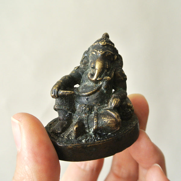 Indian Small Bronze Ganesha Statue