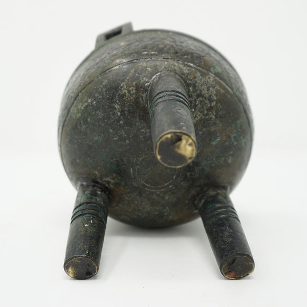 Chinese Bronze Old Tripot Incense Burner