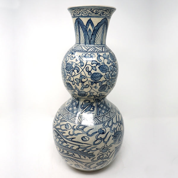 Chinese Blue and White Gourd Vase By Ming Dynasty
