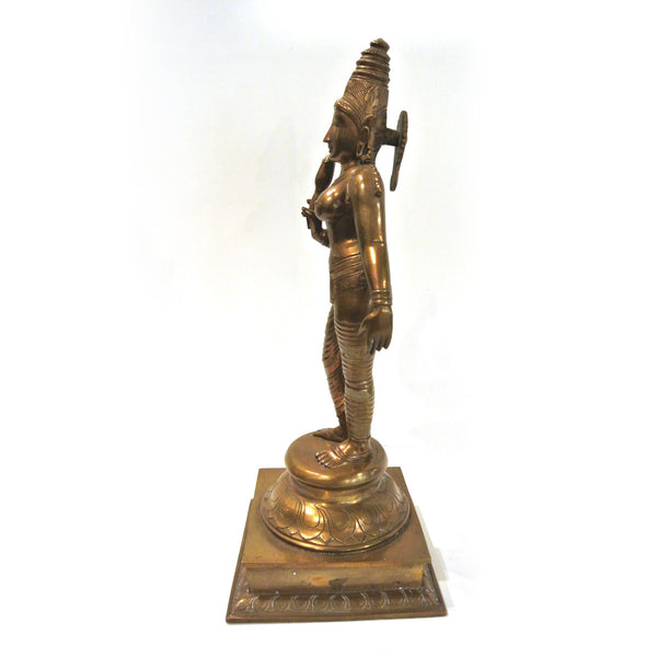 Indian Bronze Buddha Goddess Figure