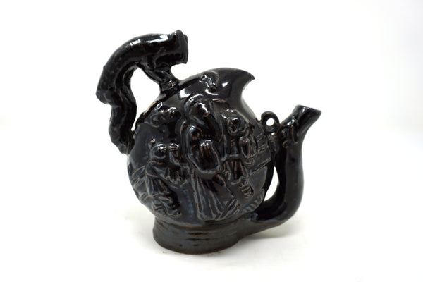 Black Glazed Porcelain Water Dropper from Chosun Dynasty