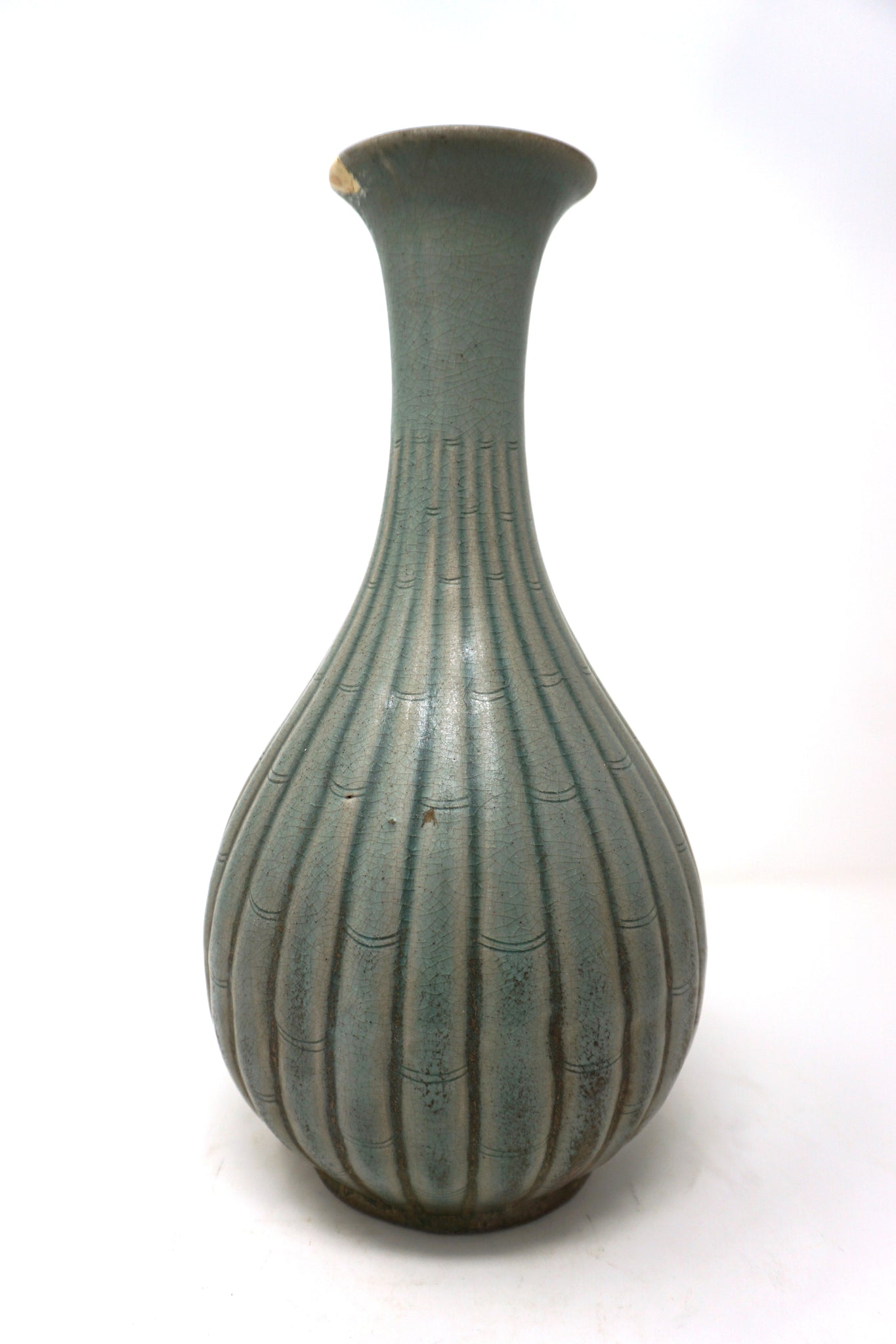 Koryo Celadon Vase with Bamboo Design