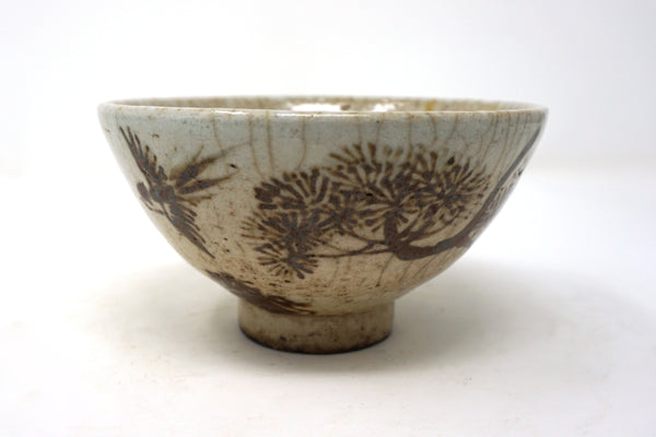Chosun Tea Tea Bowl with Tiger and Bird Design