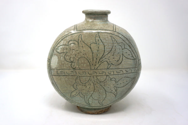 Bunchung Flat Bottle are with Abstract Design