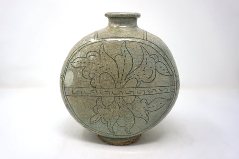 Bunchung Flat Bottle are with Abstract Design