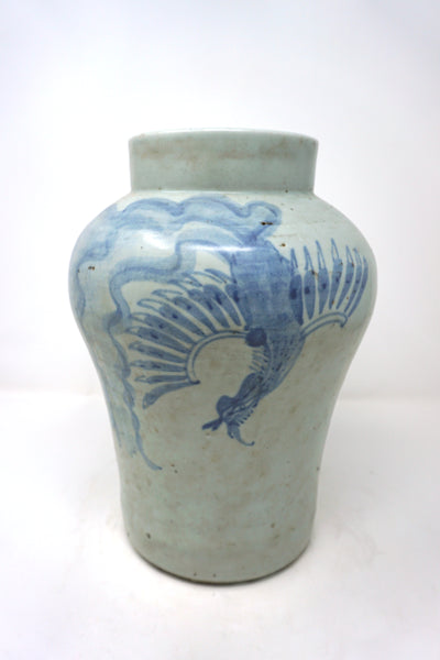 Chosun Blue and White Phoenix Design Vase