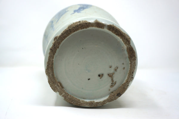 Chosun Blue and White Phoenix Design Vase