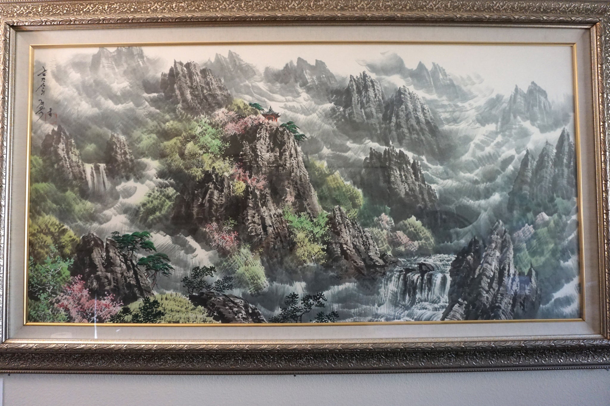 North Korea Kum-Gang Mountain Landscape Painting by North Korean Artist