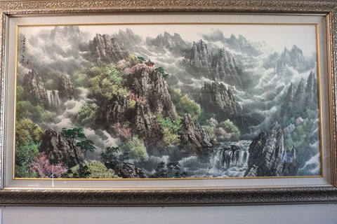 North Korea Kum-Gang Mountain Landscape Painting by North Korean Artist