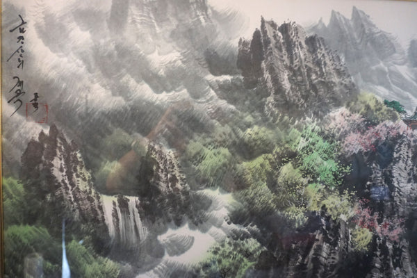 North Korea Kum-Gang Mountain Landscape Painting by North Korean Artist