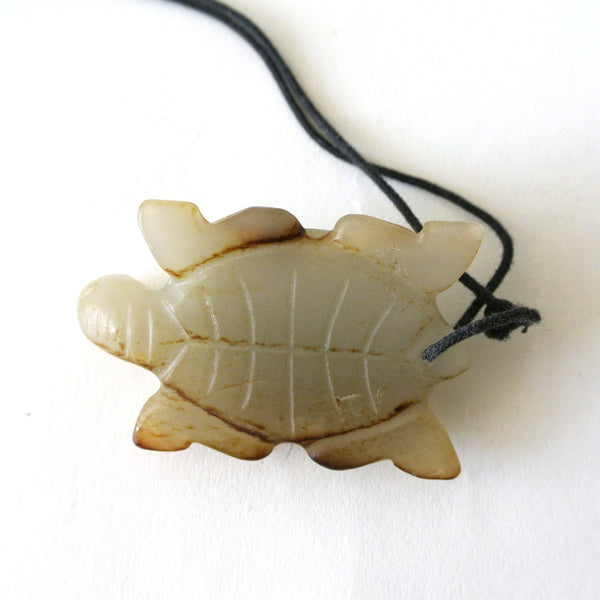 Chinese Celadon Jade Turtle Pendant