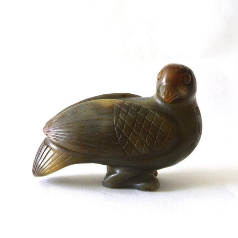 Chinese Old Agate Bird Statue