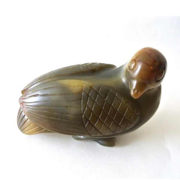 Chinese Old Agate Bird Statue