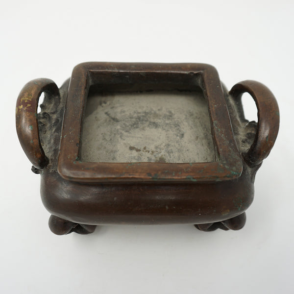 Chinese Bronze Incense Burner with Monkeys