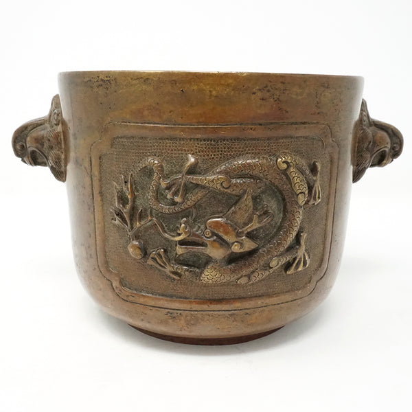 Chinese Bronze Burner with Dragon Design