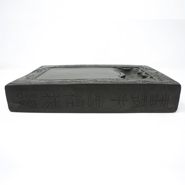 Chinese Ink Stone with Dragon and Letters Design