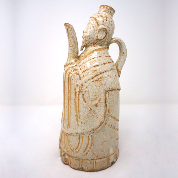 Chinese Ding-Yao White Porcelain Kettle Figure Design
