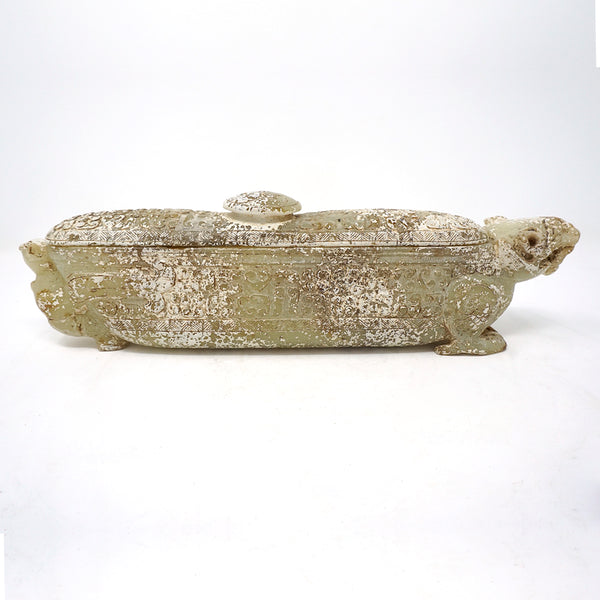 Chinese Archaic Jade Beast Shape Container