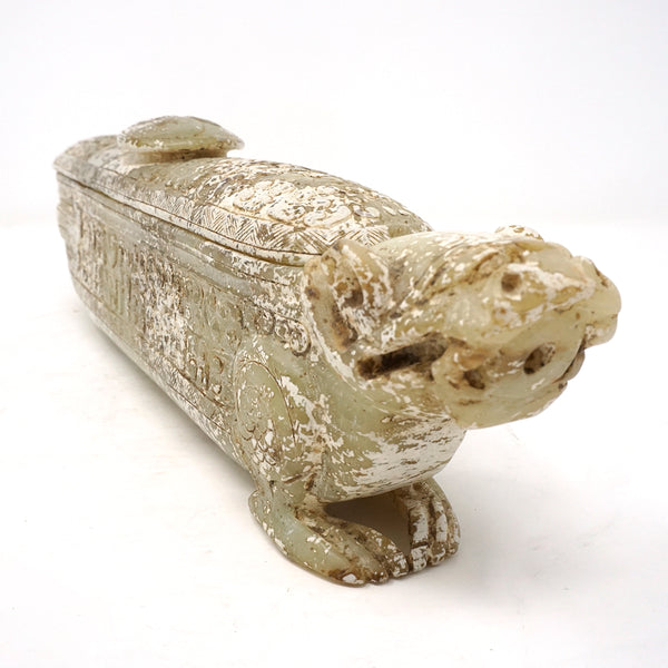 Chinese Archaic Jade Beast Shape Container