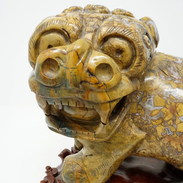 Chinese Archaic Stone Lion Statue