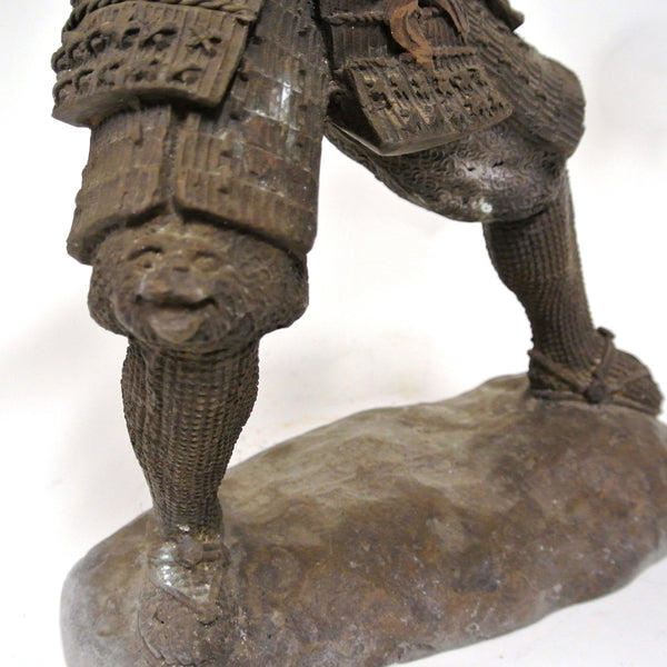 Japanese Bronze Statue of a Samurai Shogun Warrior