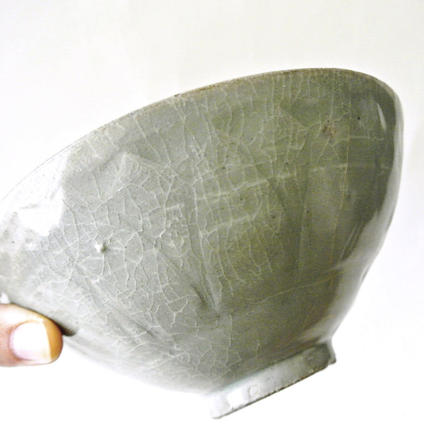 Korean Moulded Celadon Incised Bowl from Koryo Dynasty