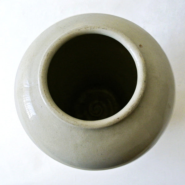 Chosun White Porcelain Jar with Rolled Rim