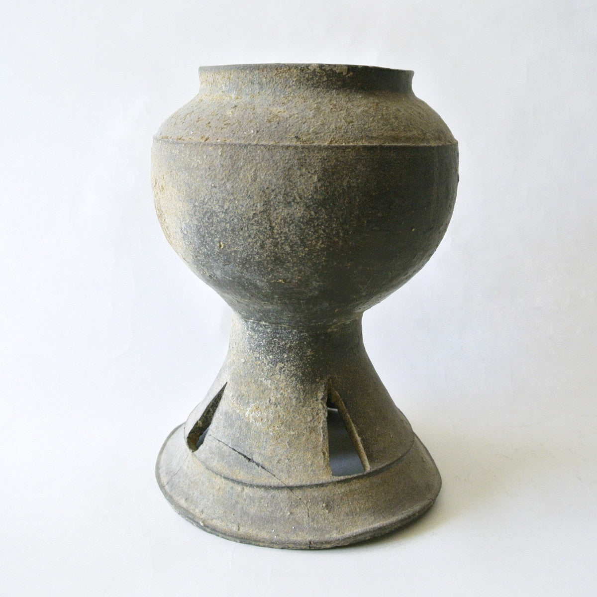 Ancient Pottery Pedestal Bowl from Korean Shilla Period