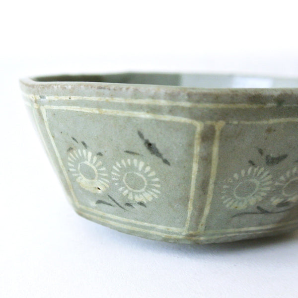 Inlaid Celadon Octagonal Bowl from 13th Century Koryo Period