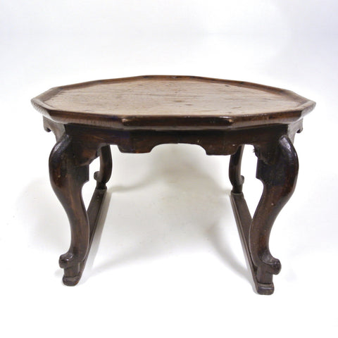 Korean 8-Sided Low Wooden Table from Chosun Dynasty