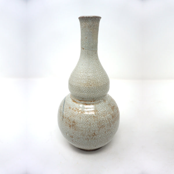 Blue and White Gourd Shaped Porcelain Bottle Vase from Chosun Dynasty