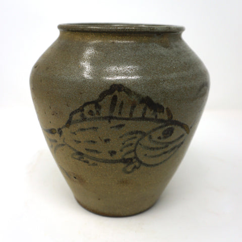 Bunchung Porcelain Jar with Fish Design from Chosun Dynasty