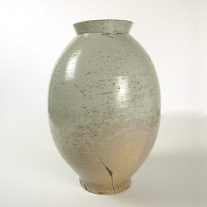 Large Old White Porcelain Jar Vase from Early Chosun Dynasty