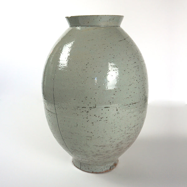 Large Old White Porcelain Jar Vase from Early Chosun Dynasty