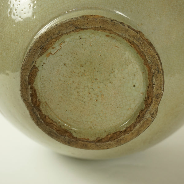 Large White Porcelain Jar Vase with Iron Dragon Painting