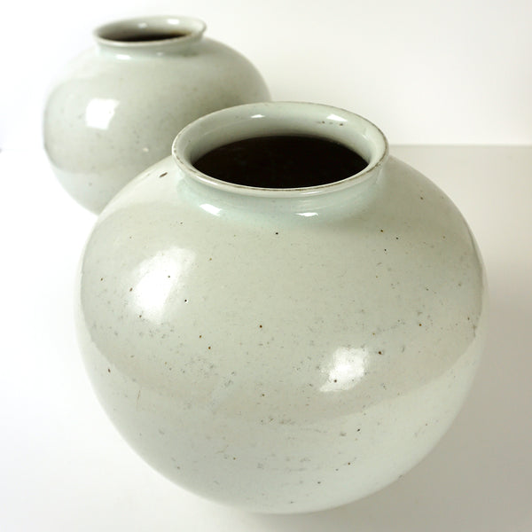 Pair of Large White Porcelain Jar from Chosun Dynasty