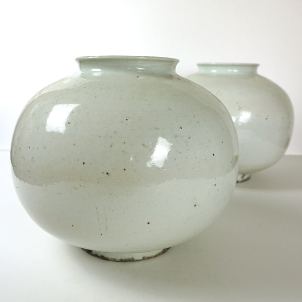 Pair of Large White Porcelain Jar from Chosun Dynasty