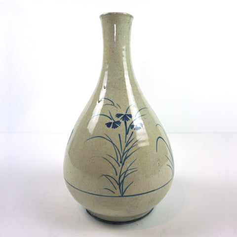 White Porcelain Vase with Blue Painting from Chosun Dynasty by Bunwon Kiln