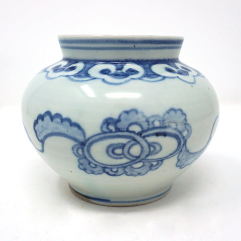 White Porcelain with Blue Design By Bunwon Kiln From Chosun Dynasty