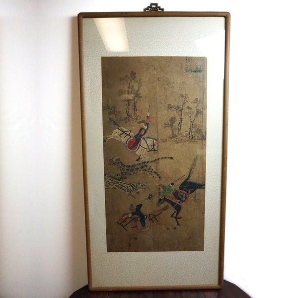 Chosun Minhwa Painting of a Hunting Scene