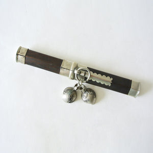 Korean "Eunjangdo" Dagger with Silver and Wooden Design